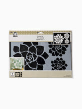 Folk Art Mylar Motif & Tile Stencil- Succelent Motif - MSP 25611 - Al Masam Stationery LLC